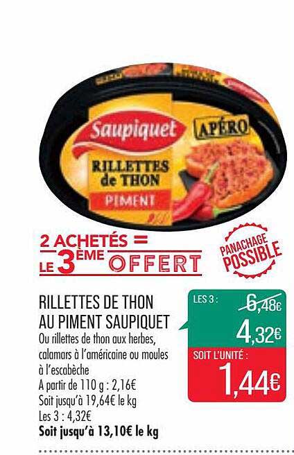 Rillettes De Thon Au Piment Saupiquet