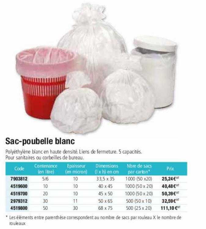 sac-poubelle blanc