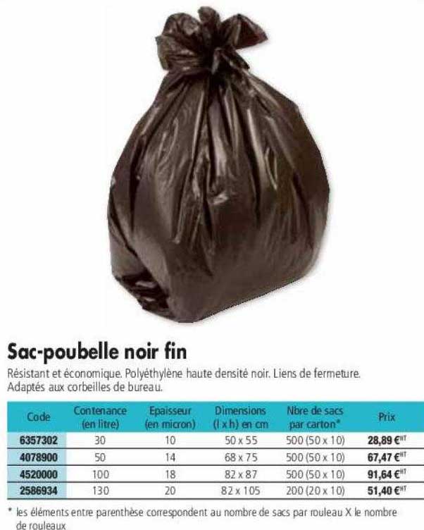 sac-poubelle noir fin