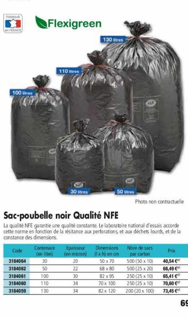 sac-poubelle noir qualité nfe