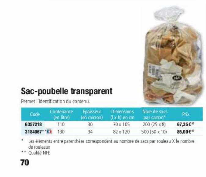sac-poubelle transparent