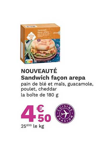 sandwich façon arepa