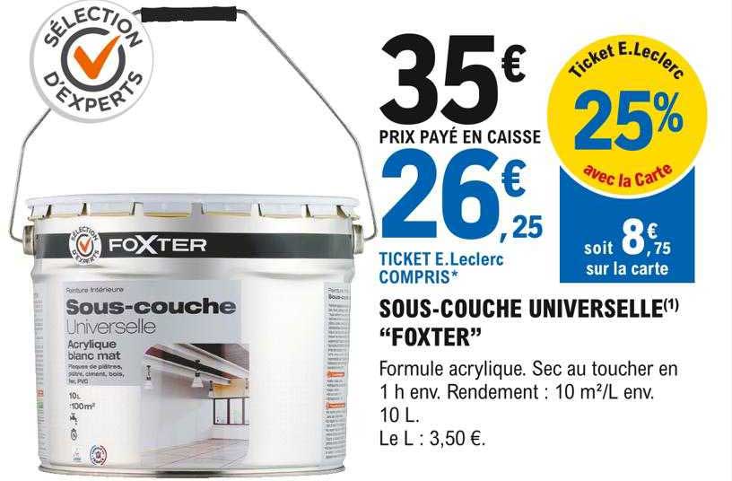 sous-couche universelle foxter