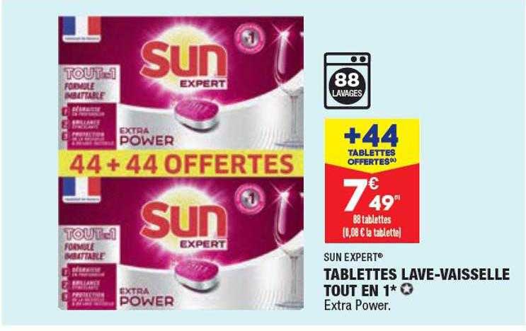 sun expert tablettes lave-vaisselle tout en 1
