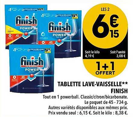 tablette lave-vaisselle finish