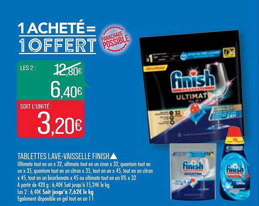 tablettes lave-vaisselle finish