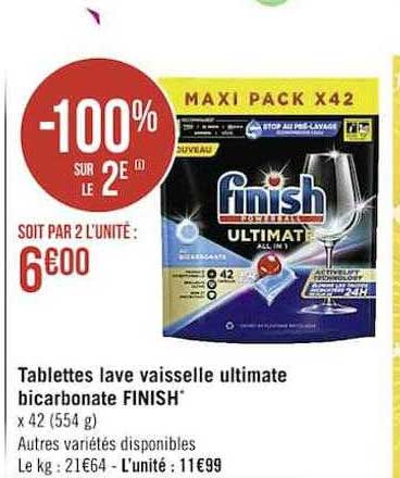 tablettes lave vaisselle ultimate bicarbonate finish