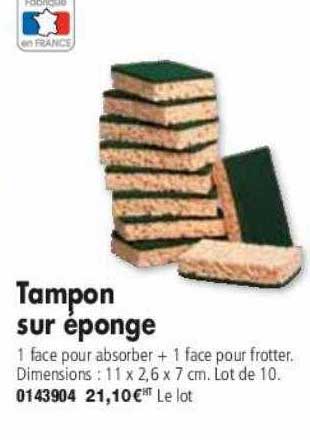 tampon sur éponge