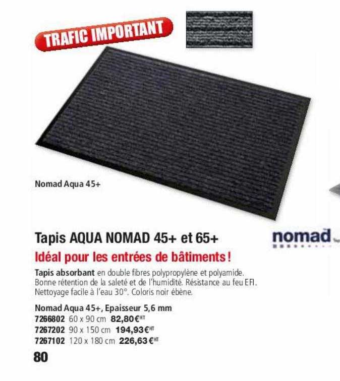 tapis aqua nomad 45+ et 65+
