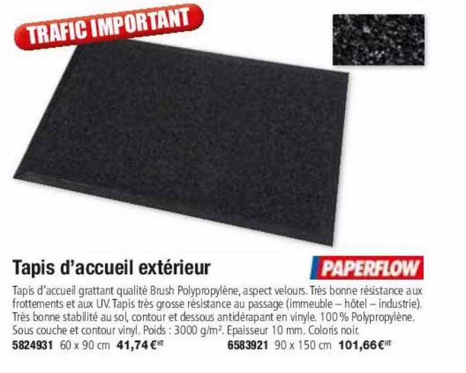 tapis d'accueil extérieur paperflow