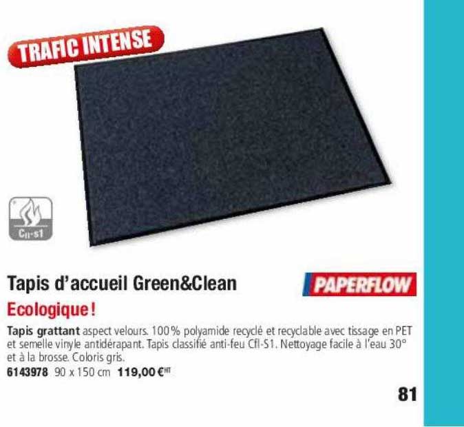 tapis d'accueil green&clean paperflow