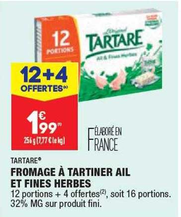 Tartare Fromage à Tartiner Ail Et Fines Herbes