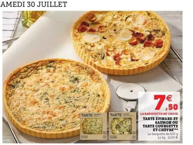 Tarte épinard Et Saumon Ou Tarte Courgette Et Chèvre