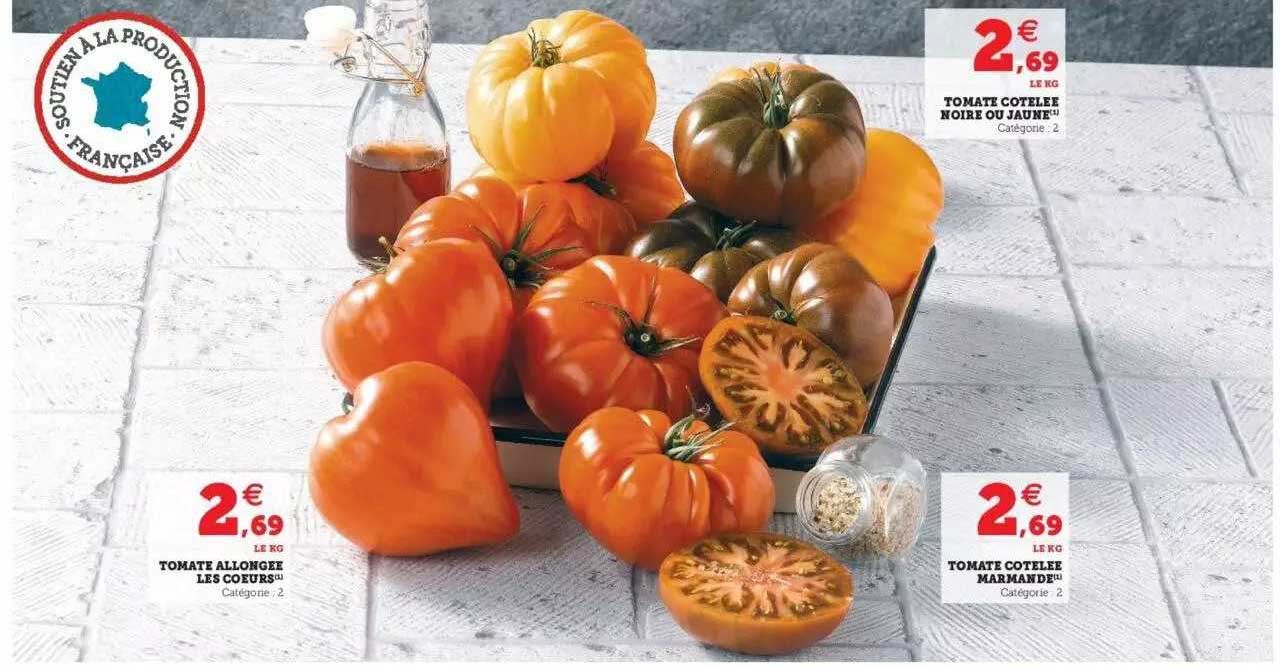 Tomate Allongée Les Cœurs, Cotelée Noire Ou Jaune Ou Marmande