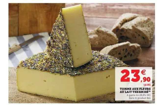 Tomme Aux Fleurs Au Lait Thermisé
