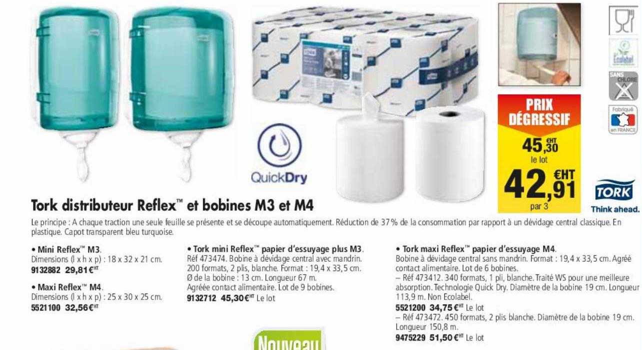 Tork Distributeur Reflex Et Bobines M3 Et M4