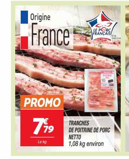 Tranches De Poitrine De Porc