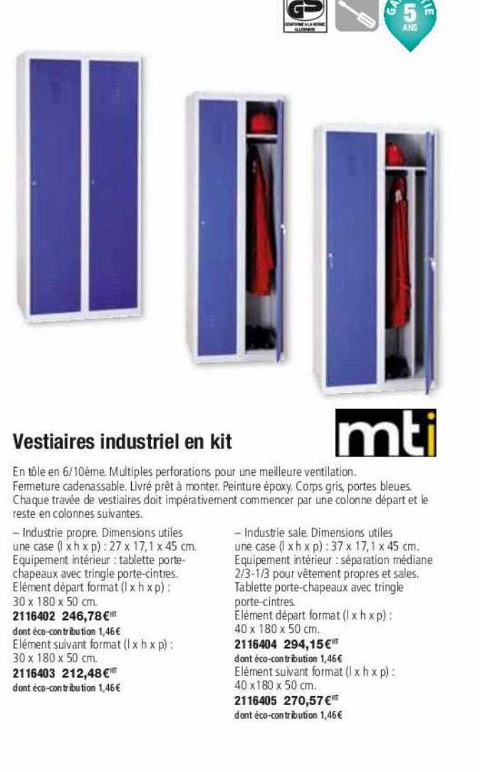 vestiaires industriel en kit