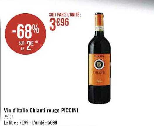 vin d'italie chianti rouge piccini