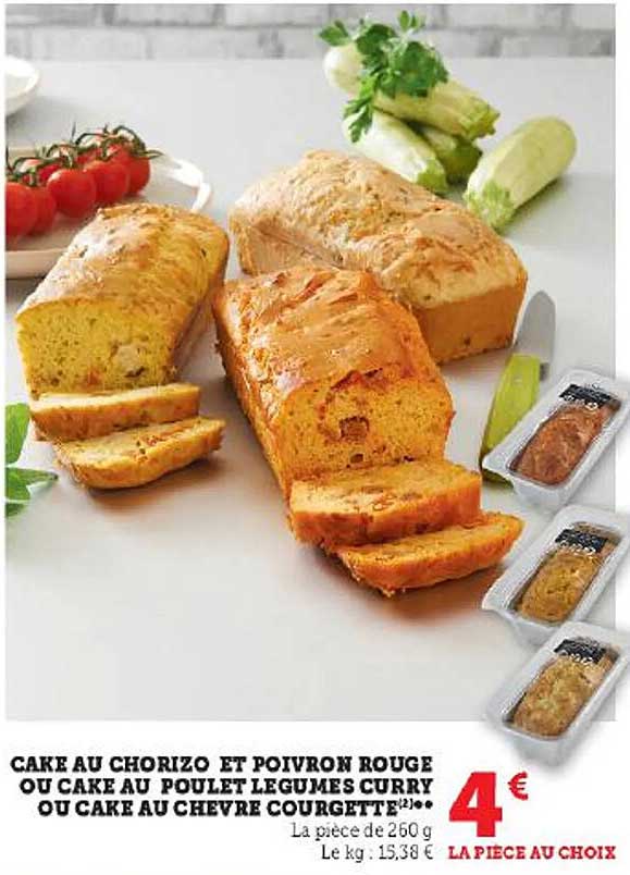 Cake Au Chorizo Et Poivron Rouge Ou Cake Au Poulet Légumes Curry Ou Cake Au Chèvre Courgette
