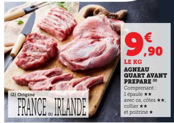 agneau quart avant préparé