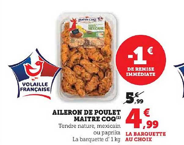 aileron de poulet maître coq