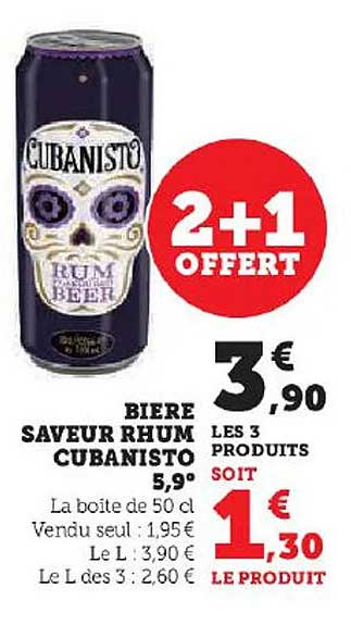 bière saveur rhum cubanisto 5,9°