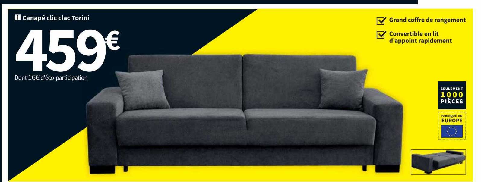canapé clic clac torini
