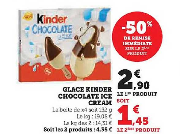 glace kinder chocolate ice cream