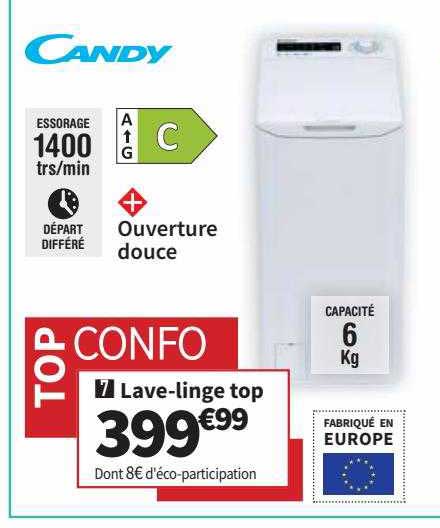 lave-linge top candy
