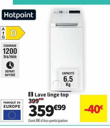 lave linge top hotpoint