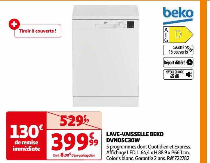 lave-vaisselle beko dvn05c30w
