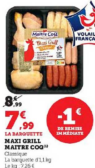 maxi grill maître coq