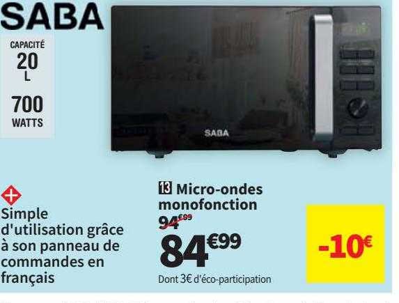 Micro-ondes Monofonction Saba
