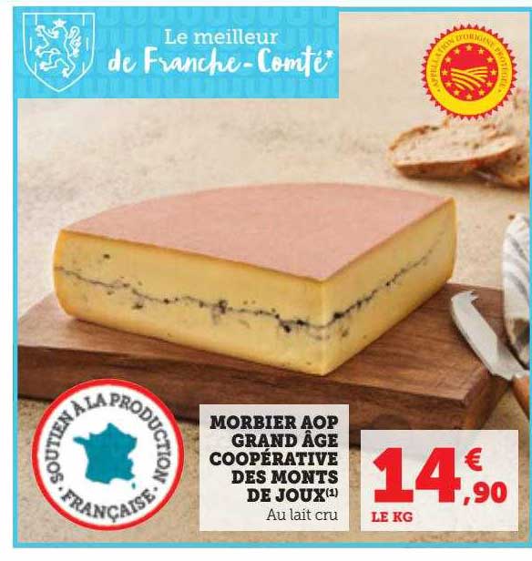 morbier aop grand âge coopérative des monts de joux
