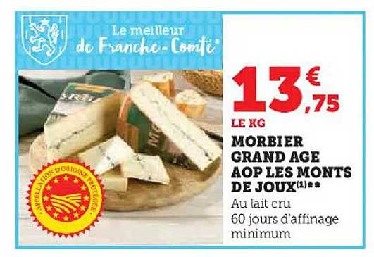 morbier grand âge aop les monts de joux