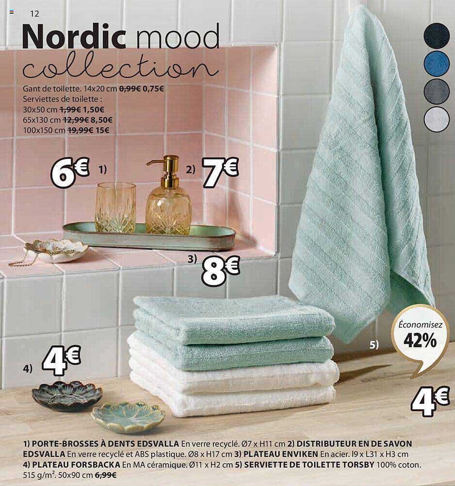 porte-brosses à dents edsvalla, distributeur en de savon edsvalla, plateau enviken, plateau forsbacka, serviette de toilette torsby