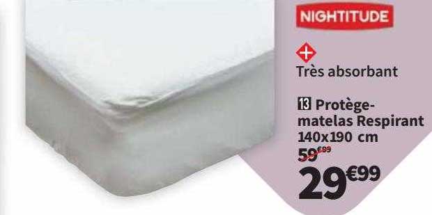 protège-matelas respirant 140 x 190 cm nightitude