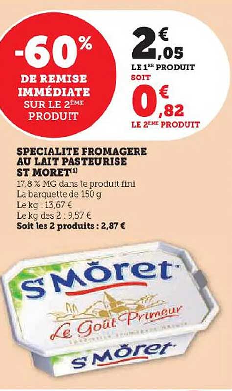Spécialité Fromagère Au Lait Pasteurisé St Môret