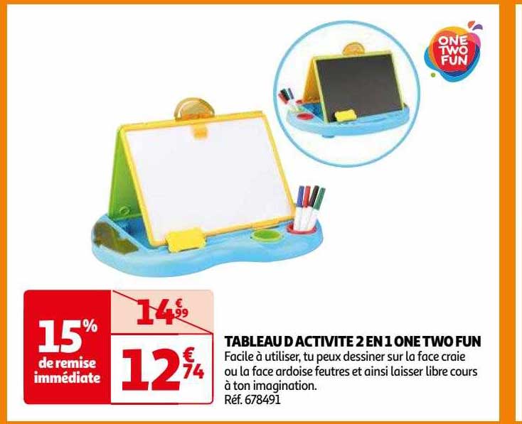 tableau d'activité 2 en 1 one two fun