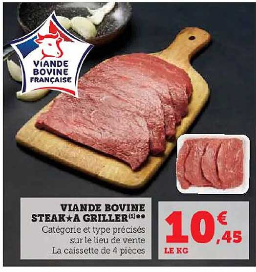viande bovine steak*à griller