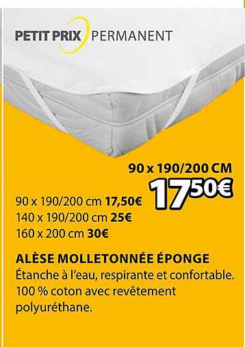 alèse molletonnée éponge