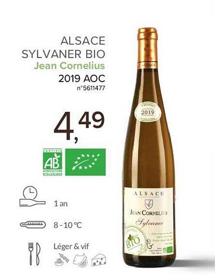 alsace sylvaner bio jean cornelius