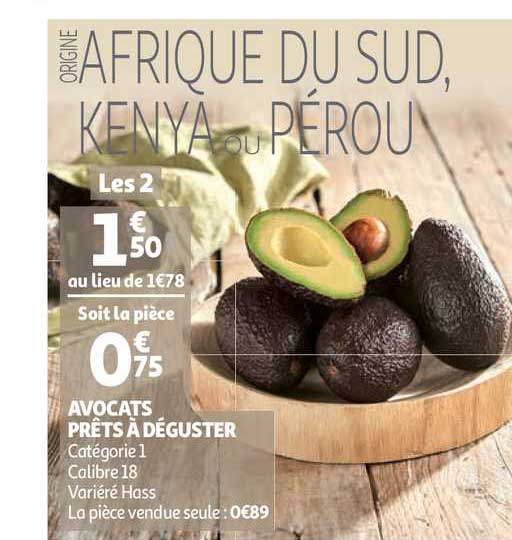 avocats prêts à déguster