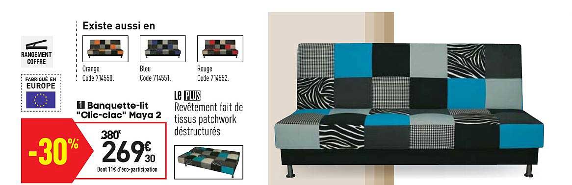 banquette lit clic clac maya 2