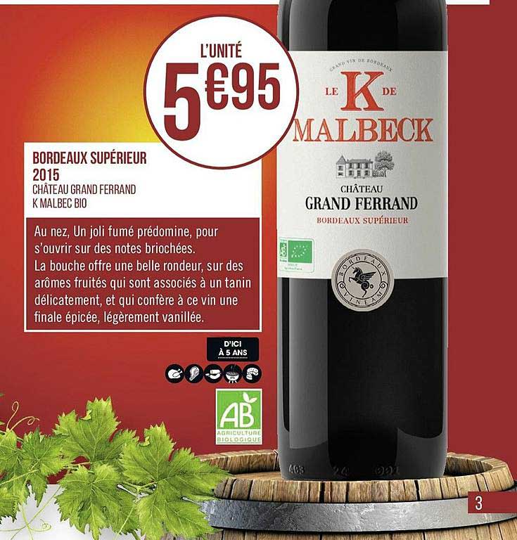 bordeaux supérieur  2015  château grand ferrand
