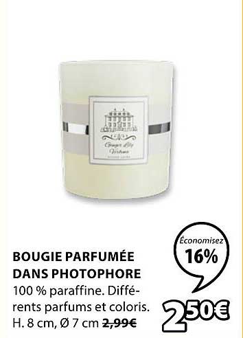 bougie parfumée dans photophore