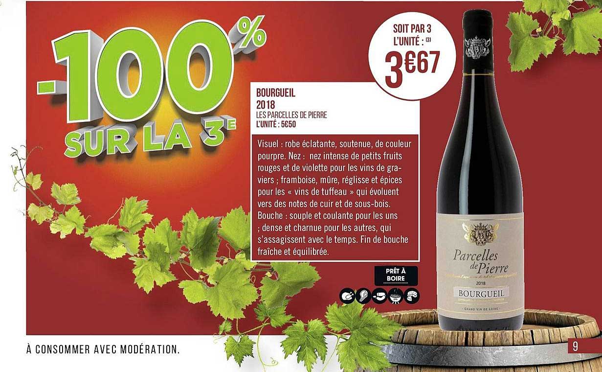 bourgeuil 2018 les parcelles de pierre -100% sur la 3e