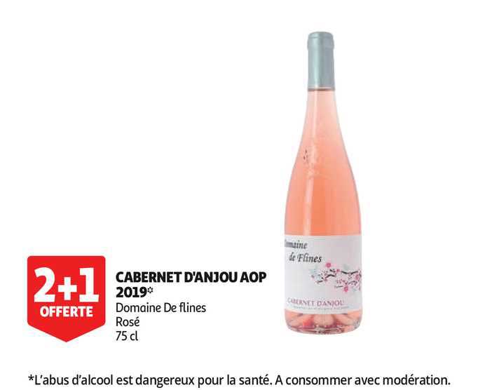 cabernet d'anjou aop 2019 domaines de flines rosé 2+1 offerte