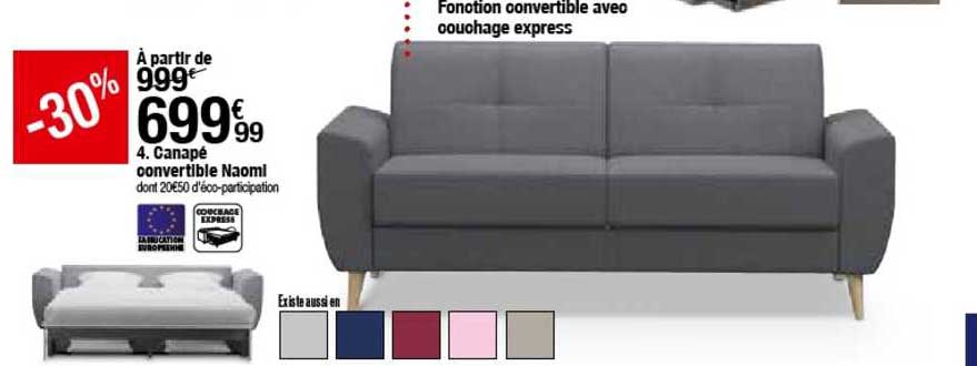 canapé convertible naomi